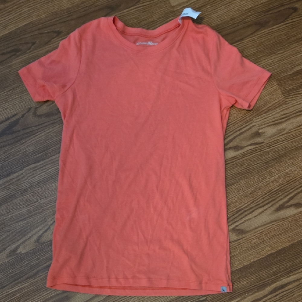 Eddie Bauer Orange Short Sleeve Tee Casual Cotton